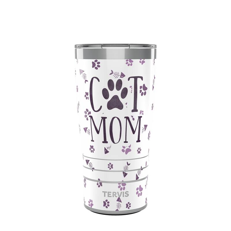 Tervis Traveler Cat Mom Triple Walled Insulated Travel Tumbler, Stainless Steel - 20oz - 20oz