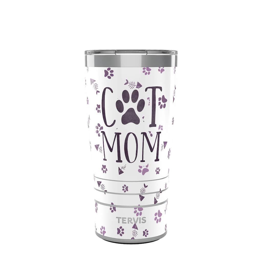 Tervis Traveler Cat Mom Triple Walled Insulated Travel Tumbler, Stainless Steel - 20oz