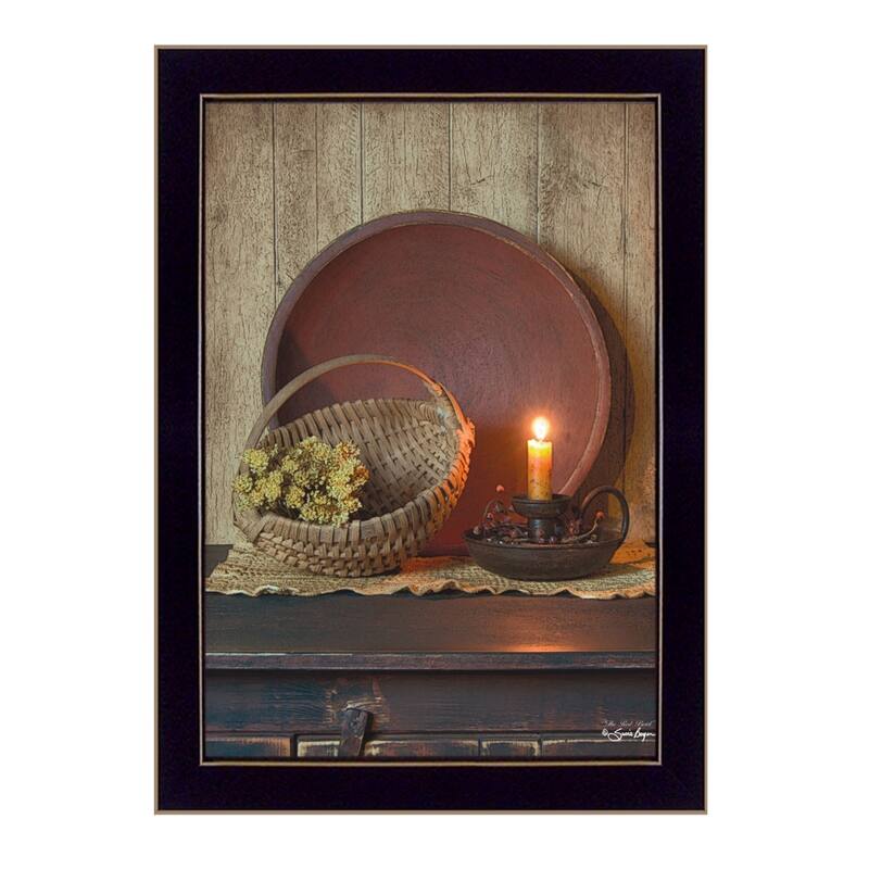 TrendyDecor4U Farmhouse "The Red Bowl" Framed Print Wall Art by Susie Boyer - Rustic