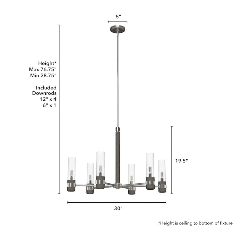 Hunter River Mill Chandelier - Dining Room, Entry - Modern Mountain, Rustic, Round, Industrial