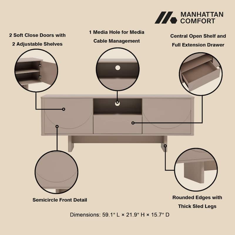 Manhattan Comfort Ella 59" TV Stand