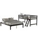 preview thumbnail 24 of 25, Twin over Full Solid Pine Wood Bunk bed with Full-length Guardrail,Clean Silhouette and A Hue of Elegance