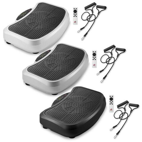 Full Whole Body Vibration Plate Platform Exercise Machine with Resistance Bands