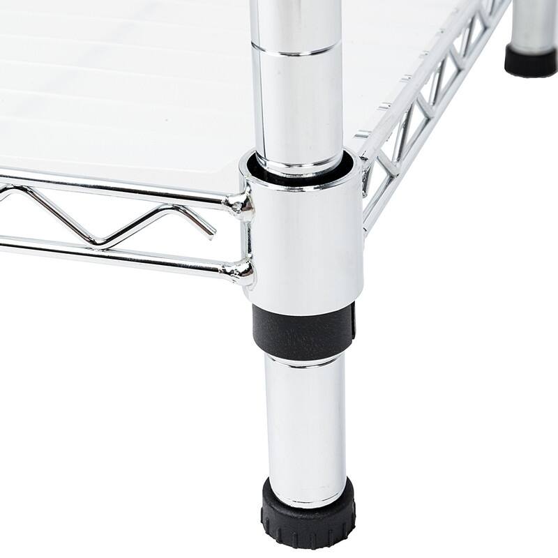 Metal Closet Organizer Shelves System Kit Expandable Clothes Storage Rack