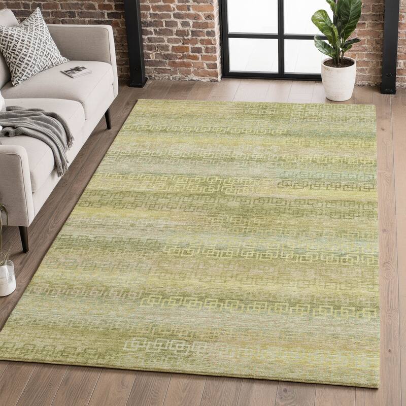 Premium Washable Super Soft Modern Stripe Mayfield Rug - Sage - 3' x 5'