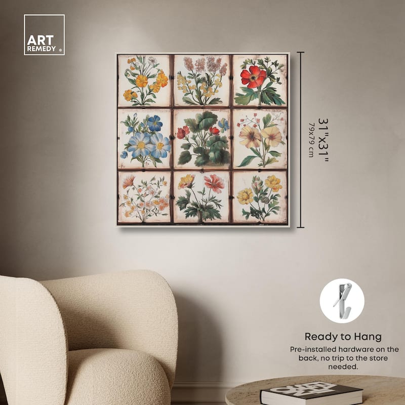 Floral Mosaic Medley Canvas by Art Remedy
