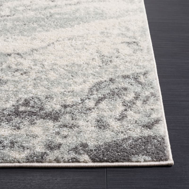 SAFAVIEH Tulum Ludie Bohemian & Eclectic Rug - 6'7" Square - Ivory/Grey