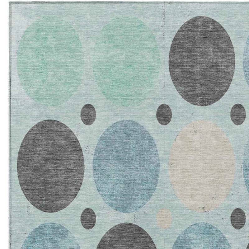 HomeRoots Geometric Transitional Rectangle Outdoor Rug