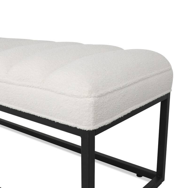 Exquisite Velvet Upholstered Footrest, Bedroom End of Bed Stool Leisure Stool Corridor Stool for Living Room Foyer