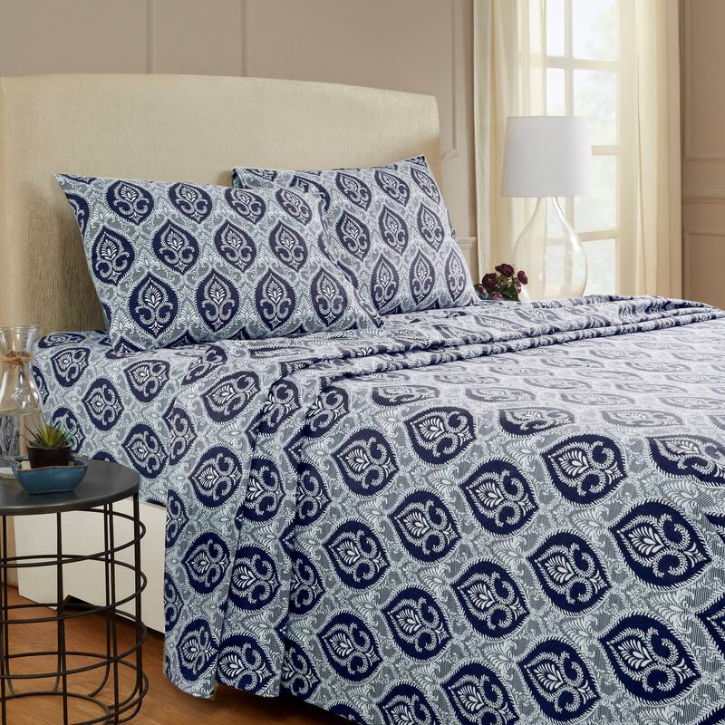 Superior Delevingne Fleur-de-Lis Deep Pocket Sheet Set