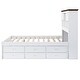 preview thumbnail 10 of 21, Captain Bed with Bookcase Headboard, Solid Wood Storage Platform Bed with Trundle & 3 Storage Drawers, for Kids Girls Boys