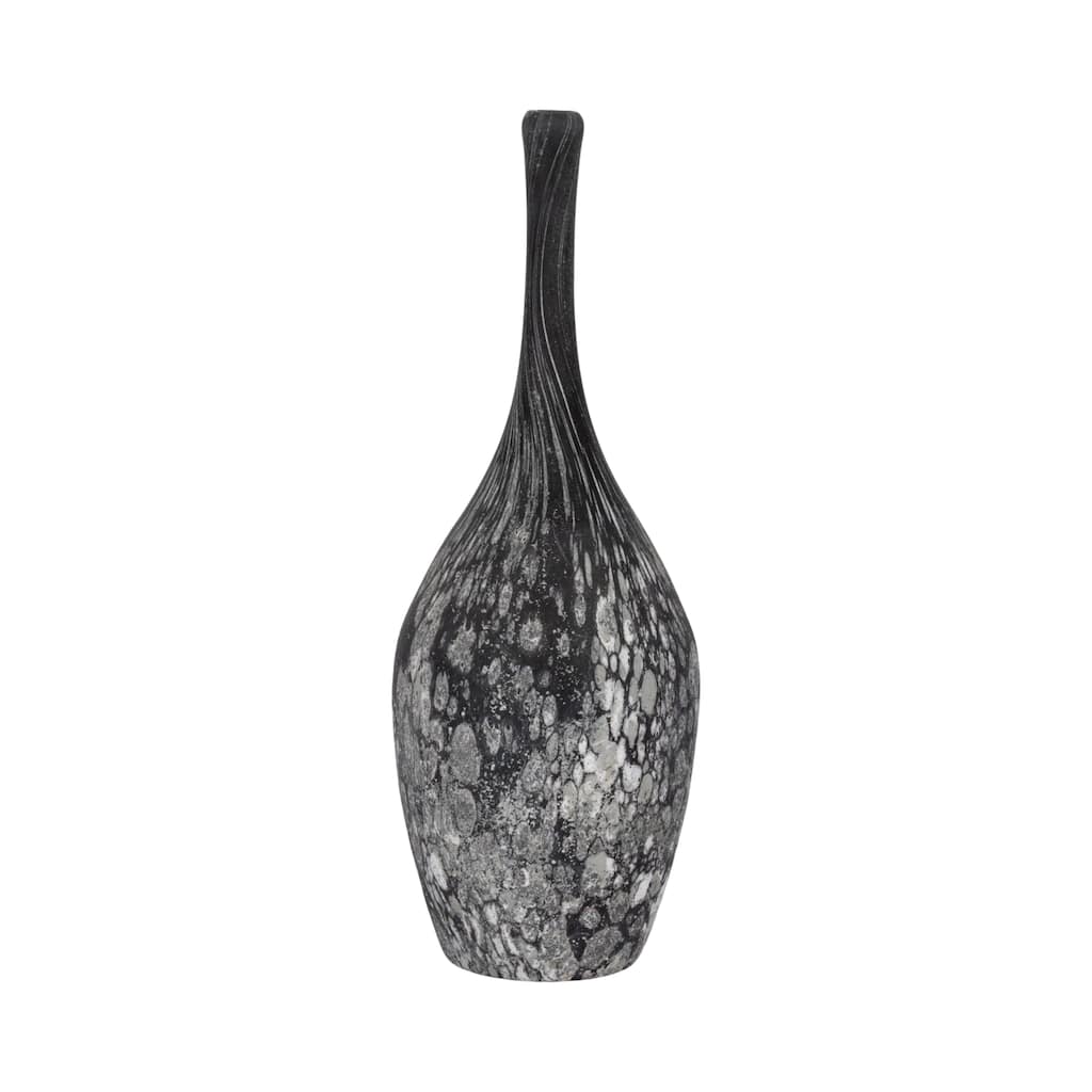 Glass Teardrop Silhouette Bottle - Gray
