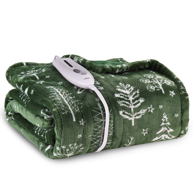 Electric Flannel King Queen Throw Heated Blanket