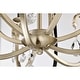 preview thumbnail 6 of 8, Adoncia Black and Brushed Silverish Champagne Crystal Chandelier - 27 inches in Diameter x 31 inches H