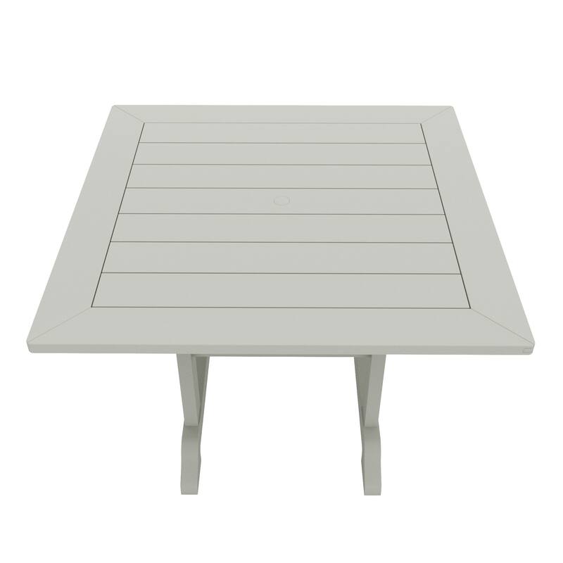 Laguna Hdpe All Weather Outdoor Patio Dining Set with Square Table, Arm Chairs (5-Piece Set)