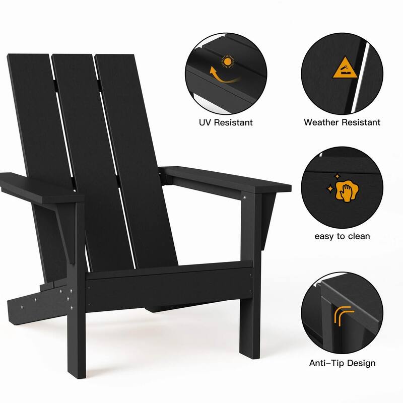 Kullavik 7-piece Adirondack Chair and Smokeless Fire Pit Table Set