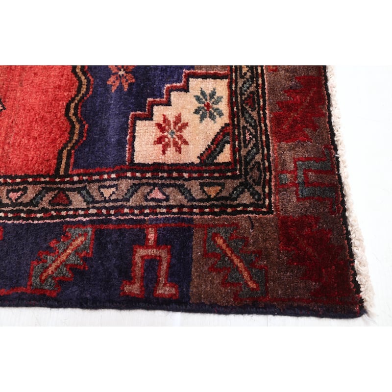 ECARPETGALLERY Hand-knotted Melis Vintage Dark Copper Wool Rug - 3'11 x 7'5