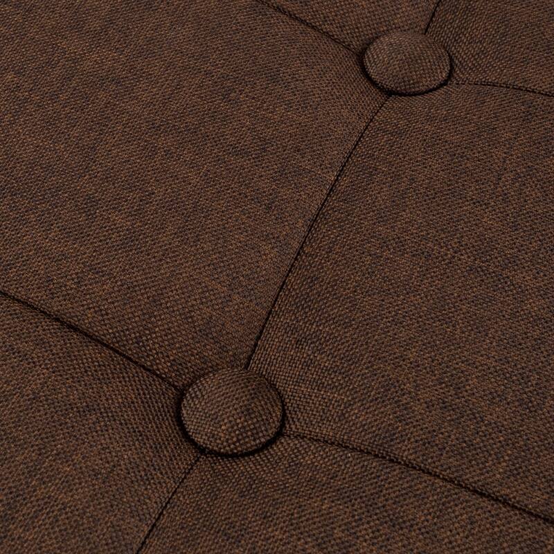 Lavish Home Faux Leather Storage Ottoman