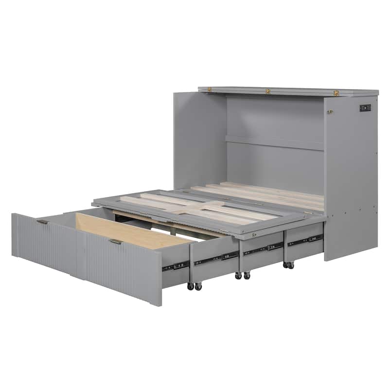 Queen Size Murphy Bed Wall Bed