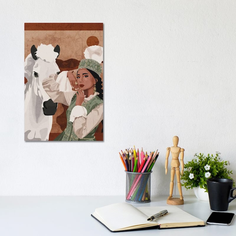 iCanvas "Kazakh Woman" by Phung Banh Canvas Print - 12x8x0.75