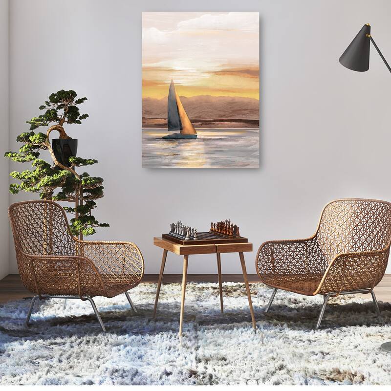Sail Away Sunset By Studio Arts Canvas Art Print