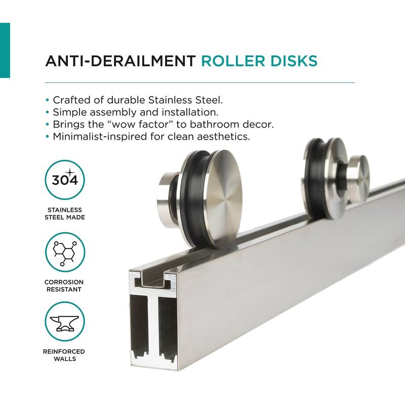 Fine Fixtures 60" Frameless Double Sliding Tub Door - 60" x 66"