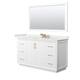 Option White / White Quartz Top / Satin Bronze Hardware