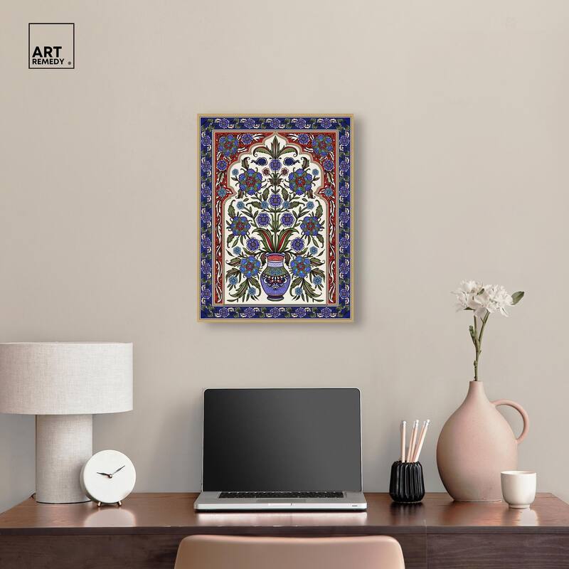 Royal Vase Bloom Canvas by Art Remedy, Gallery Wrapped