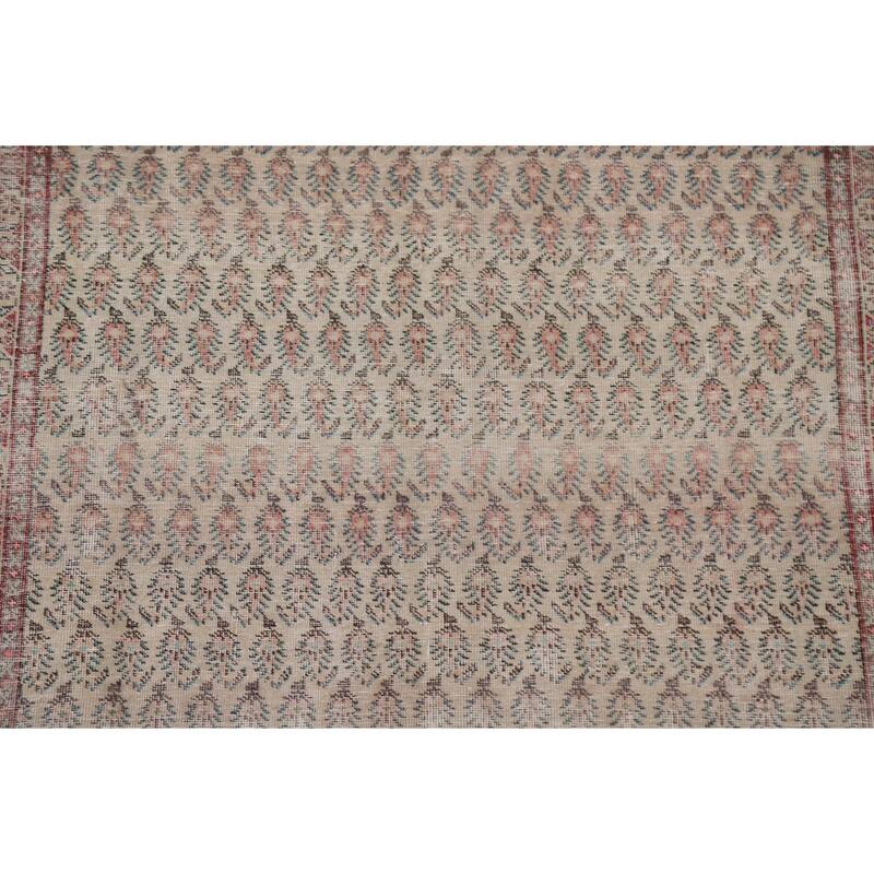 Hand-knotted Distressed Boteh Botemir Persian Area Rug Wool - 7'6" x 10'7"