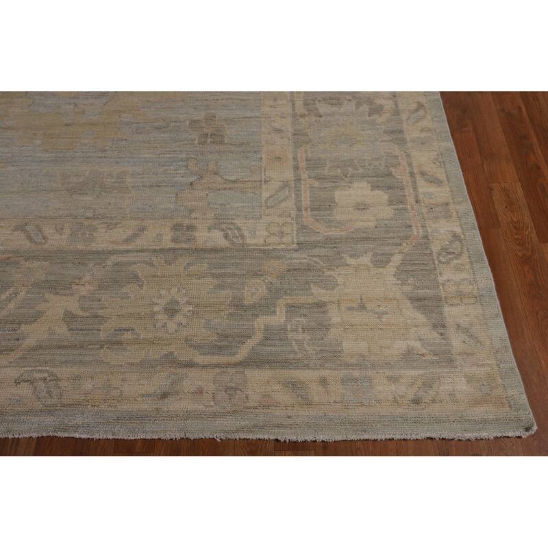 Oriental Oushak Turkish Large Area Rug Hand-Knotted Wool Carpet - 10'2"x 13'11"