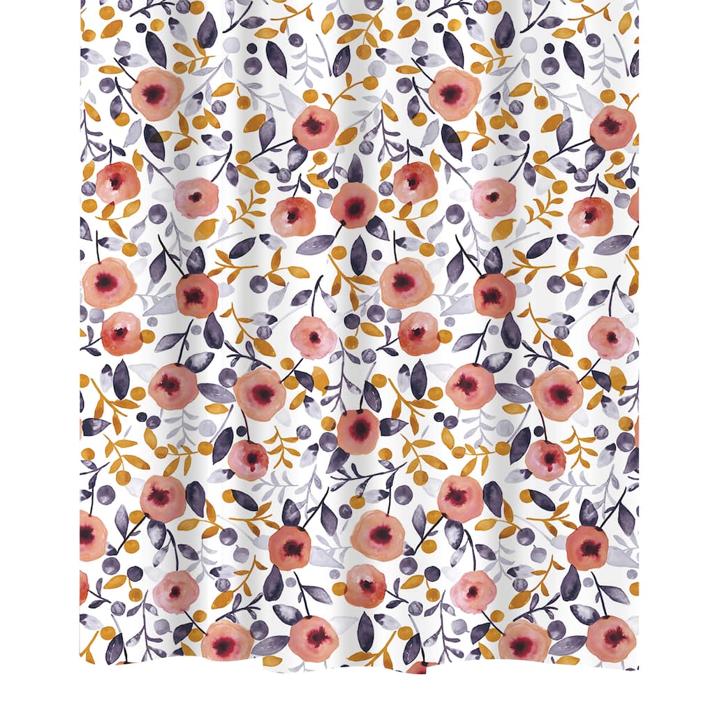 Bath Bliss Shower Curtain Floral Design