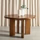 preview thumbnail 23 of 31, SAFAVIEH Couture Calamaria Round Wood Dining Table - 47.75 IN W x 47.75 IN D x 30 IN H Medium Oak