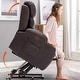 preview thumbnail 30 of 53, Oversized Power Lift Recliner Chair with Massage & Heat, PU Leather, USB Port, Cup Holders & Pockets