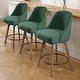 preview thumbnail 15 of 26, 26" Counter Height Swivel Bar Stool, Upholstered Counter Stools - 23.8" (D) x 21.7" (W) x 38" (H)