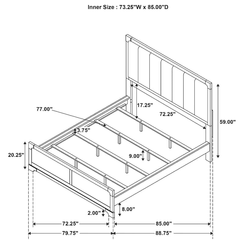 Gran Park Panel Bed Dark Cocoa