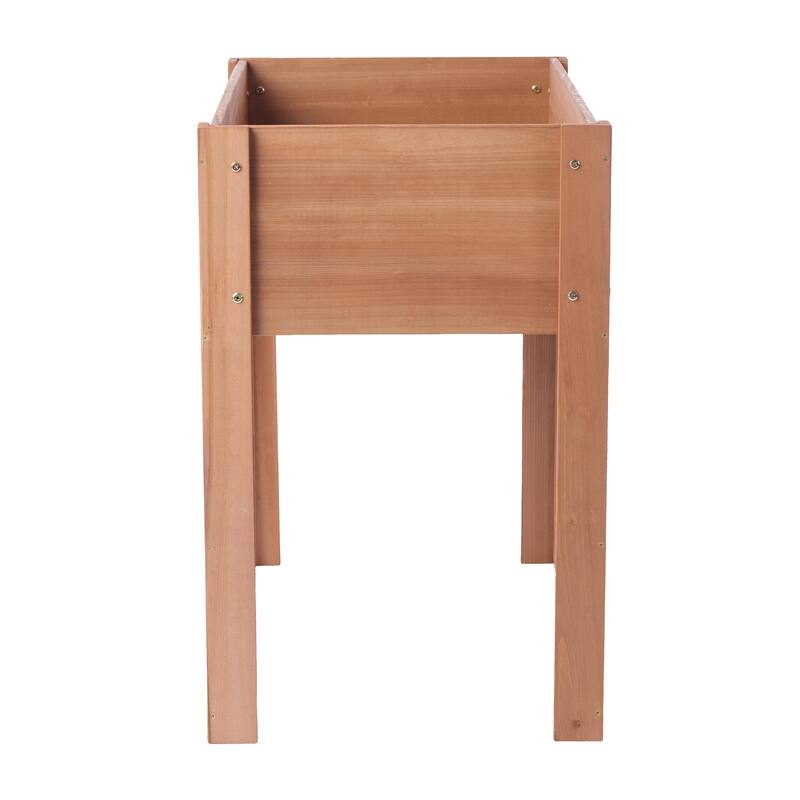 Natural Elevated Planter Box for Outdoor Use with Eco-Friendly Finish