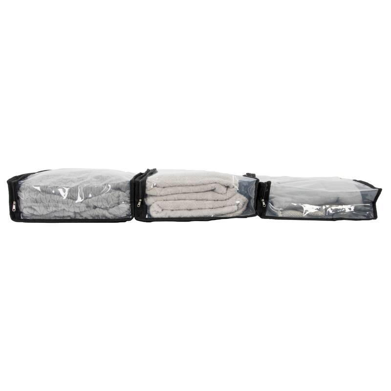 Household Essentials Zippered Sweater Storage Bags with Clear Vision Panel - 16.0"L x 13.3"W x 4.0"H