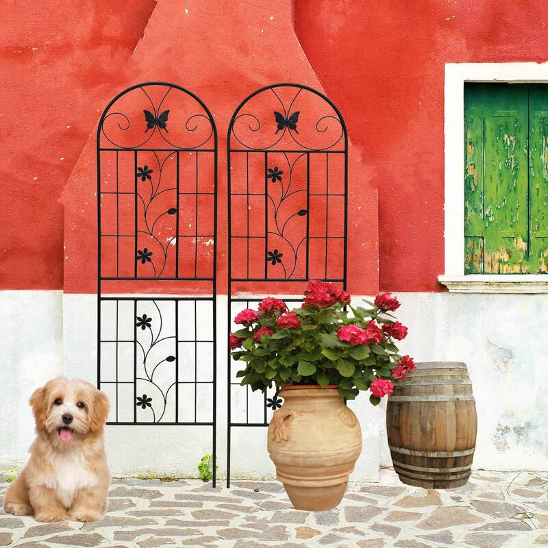 2 Pack Metal Garden Trellis 71in x 19.7in Rustproof Trellis