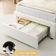 preview thumbnail 14 of 13, Twin Upholstered Smart LED Bed Frame with Adjustable Hills Headboard, Storage Drawer (White with Drawer)