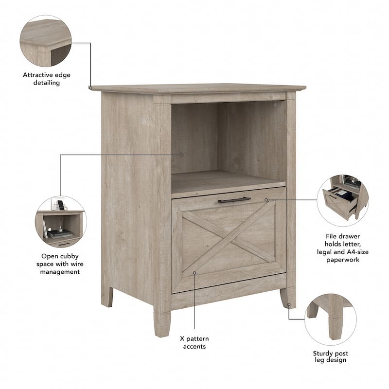 Key West Nightstand with Drawer by Bush Furniture