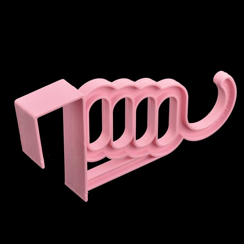 Household Over Door Wardrobe Clothes Coat Towel Bags Hook Hanger Pink - 6.9" x 3.5" x 1"(L*W*H)