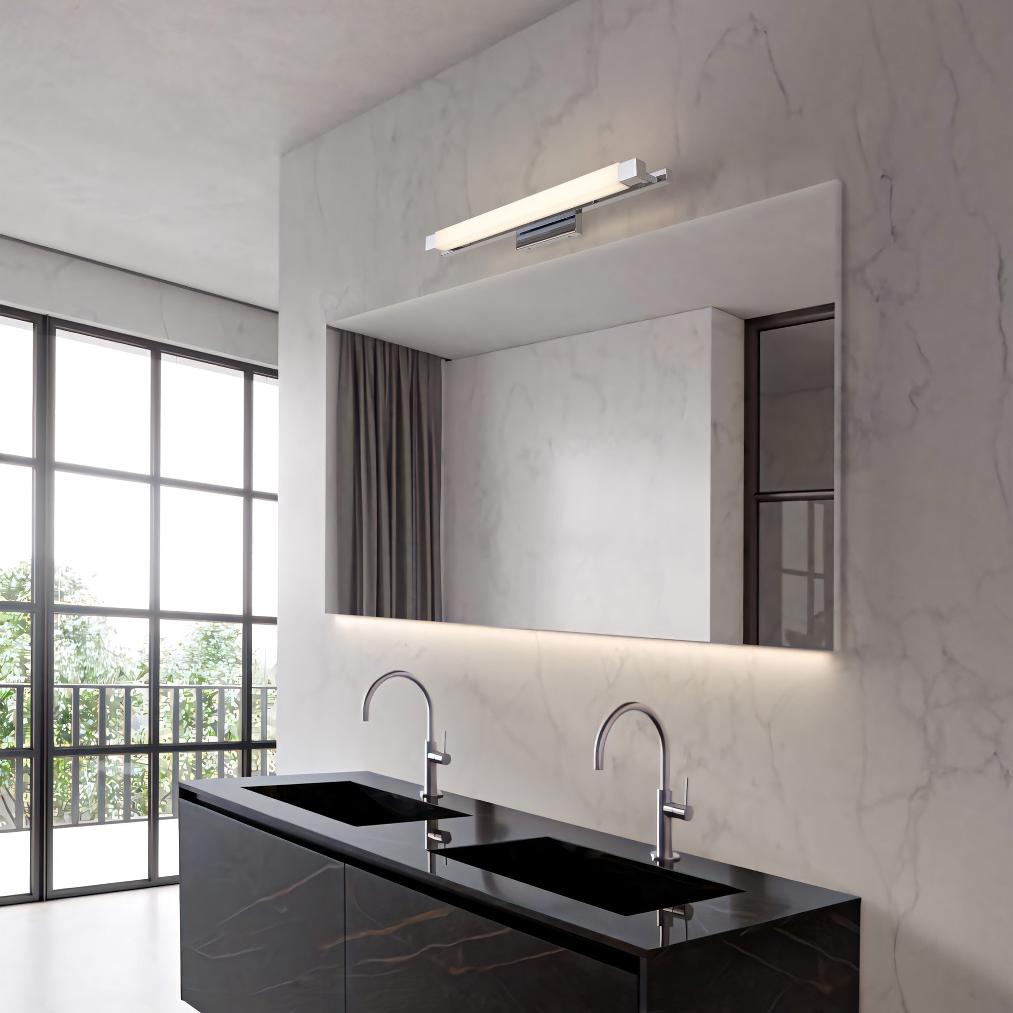 Serenity 26" Chrome LED Bathroom Vanity Light
