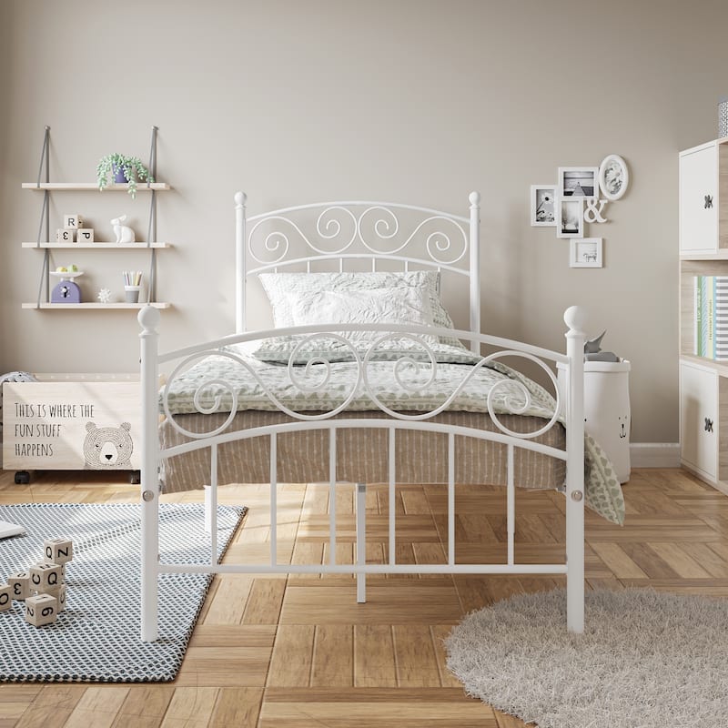 Bed Frame with Headboard and Footboard
