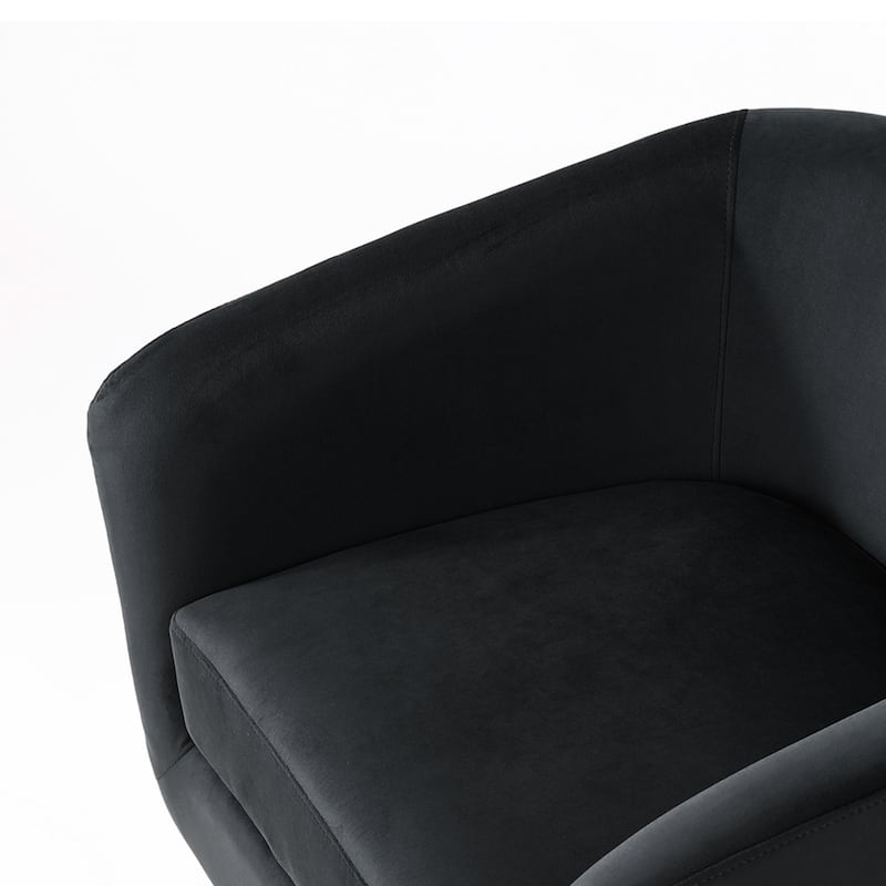 UIXE 360° Swivel Barrel Accent Chair Velvet Armchair For Living Room