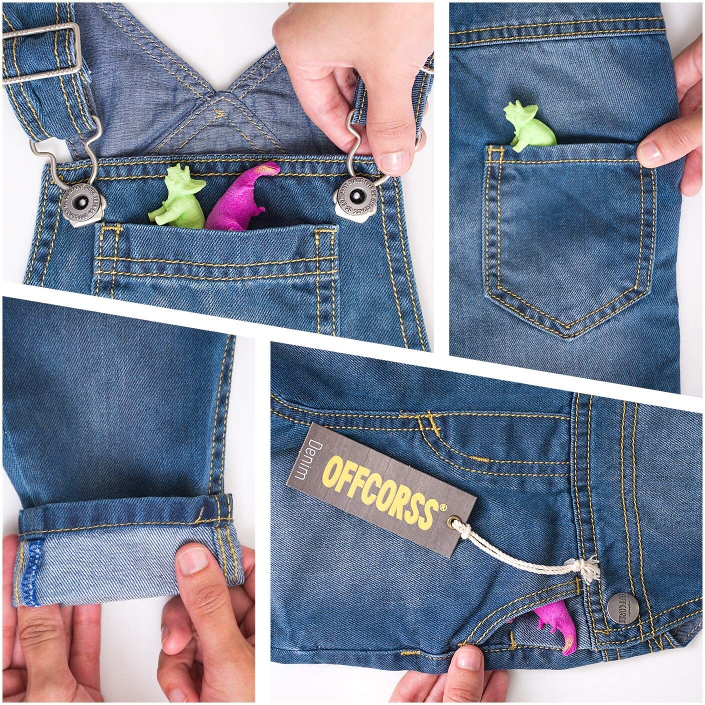 offcorss toddler 3t denim bib overalls boys kids baby clothes overoles para n indigo medio