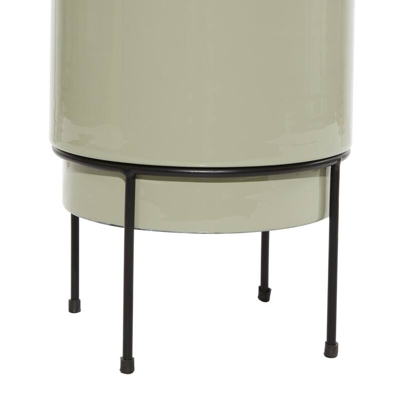 Metal Planter with Removable Black Stand (Set of 3) - S/3 10" 13" 14"H
