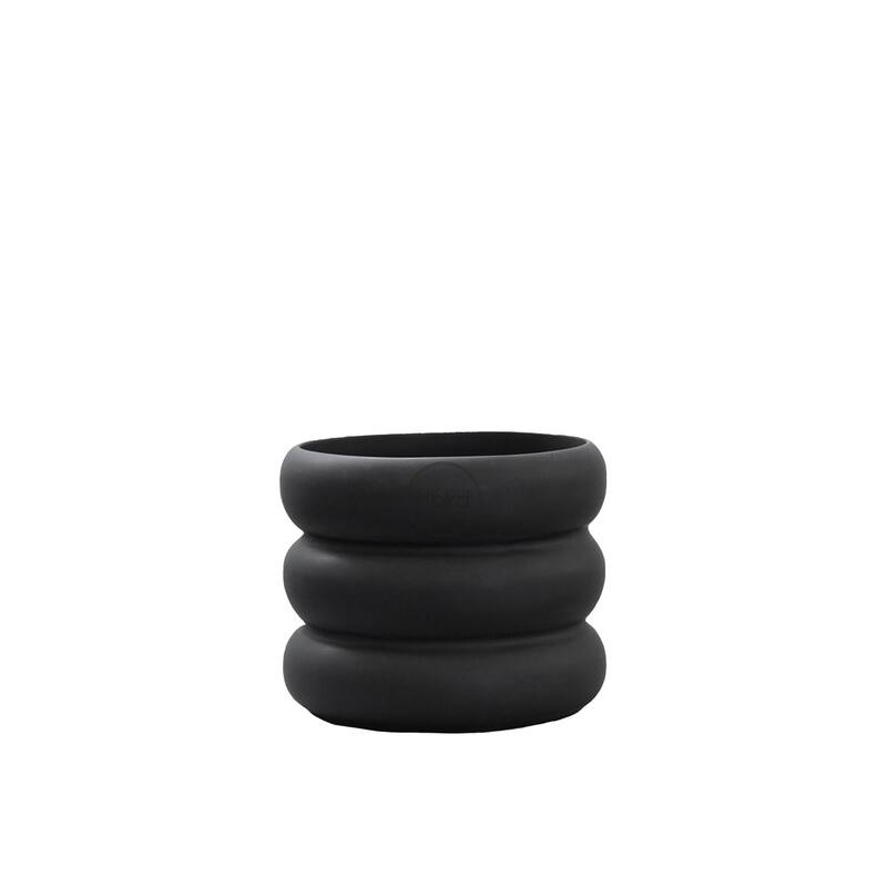 Ceramic Mud Planter - 4" - Black