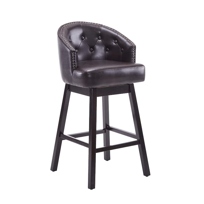 Moore Modern Rubberwood Swivel 33.25-Inch Barstool (set of 2) by Christopher Knight Home