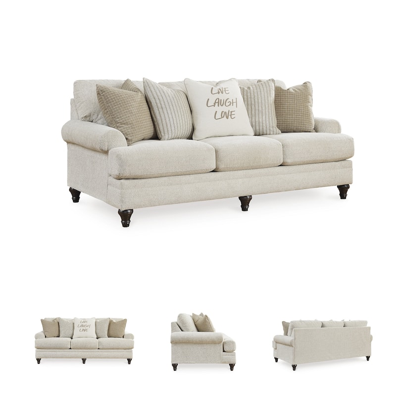Signature Design by Ashley Valerani Brown/Beige Sofa - 89"W x 44"D x 40"H