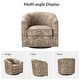 preview thumbnail 106 of 106, Cuenca Modern Living Room Wooden Upholstered 360° Swivel Barrel Chair with Metal Base and Wide Backrest